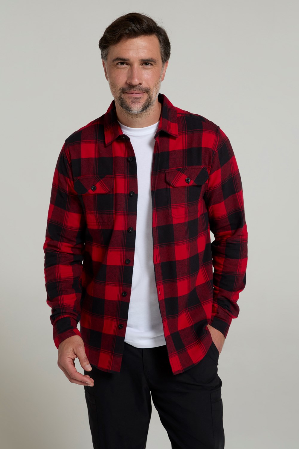 Mountain Warehouse Herren Flanell Langarm Hemd 100% Baumwolle Atmungsaktiv - Bild 269 von 316
