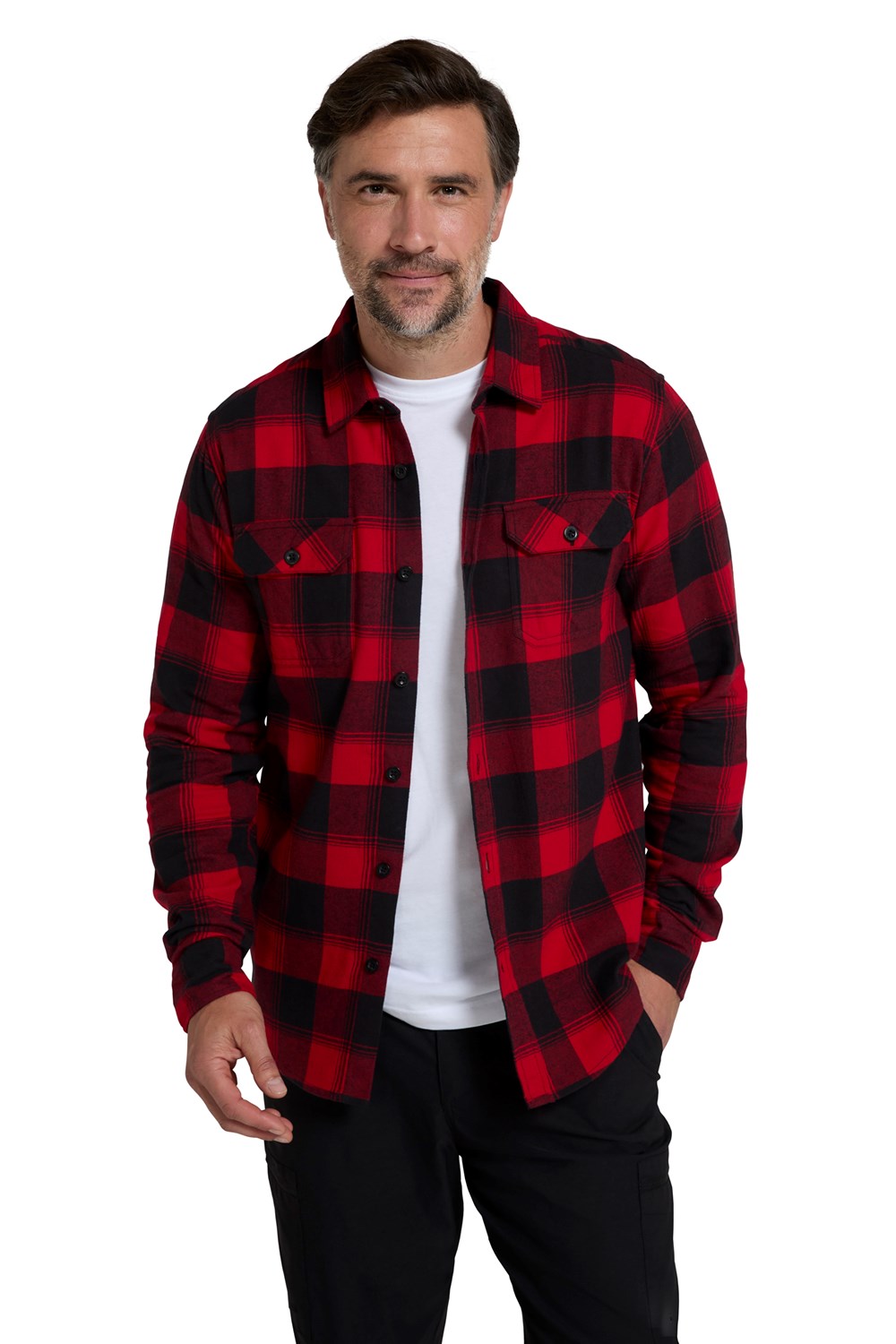 Mountain Warehouse Herren Flanell Langarm Hemd 100% Baumwolle Atmungsaktiv - Bild 279 von 316