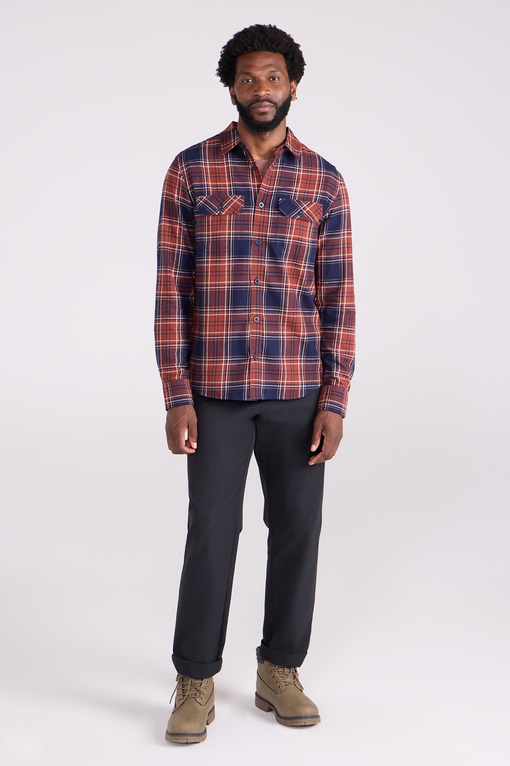 Mountain Warehouse Herren Flanell Langarm Hemd 100% Baumwolle Atmungsaktiv - Bild 282 von 316