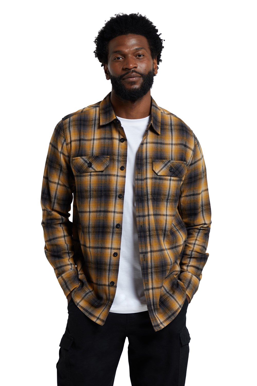 Mountain Warehouse Herren Flanell Langarm Hemd 100% Baumwolle Atmungsaktiv - Bild 316 von 316