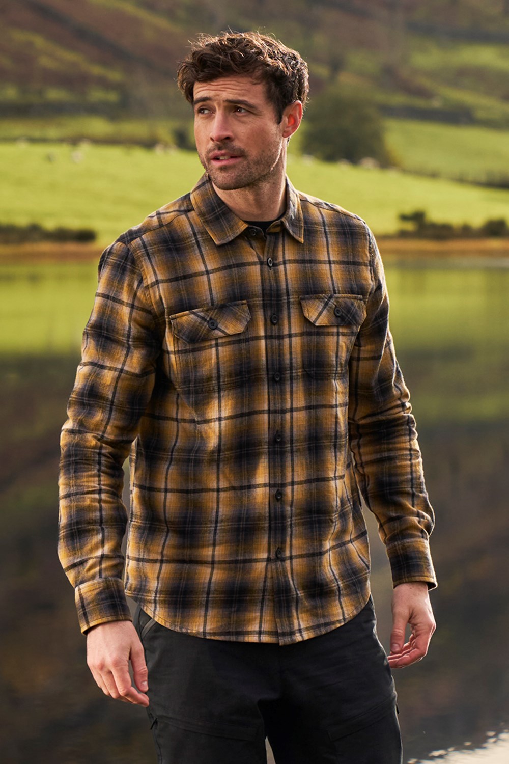 Mountain Warehouse Herren Flanell Langarm Hemd 100% Baumwolle Atmungsaktiv - Bild 305 von 316