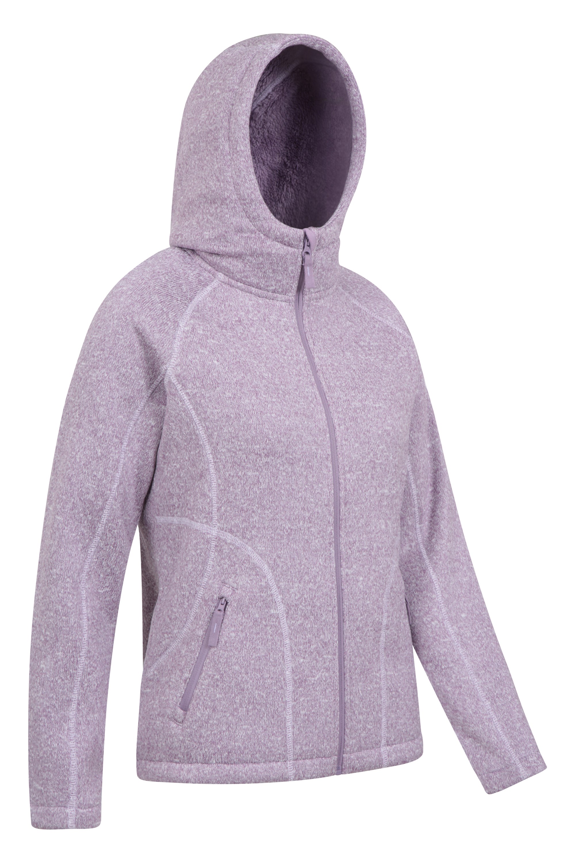 Mountain Warehouse Voyage Womens Full Zip Hoodie Hiking & Daily Use Warm & Cosy Pullover Sherpa Lined Ladies Sweatshirt Ideal Jumper for Travelling 