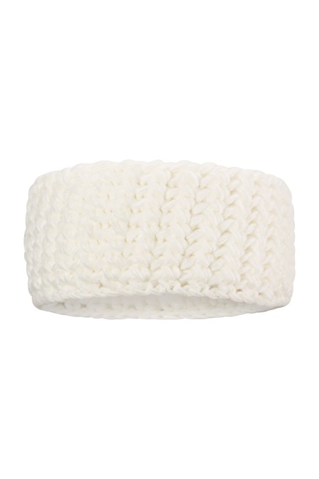 Lisa Womens Knitted Headband - White