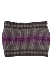 Cache-cou en tricot à motifs Violet