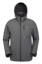 Glover Strukturierte Herren-Softshelljacke Dunkel Grau