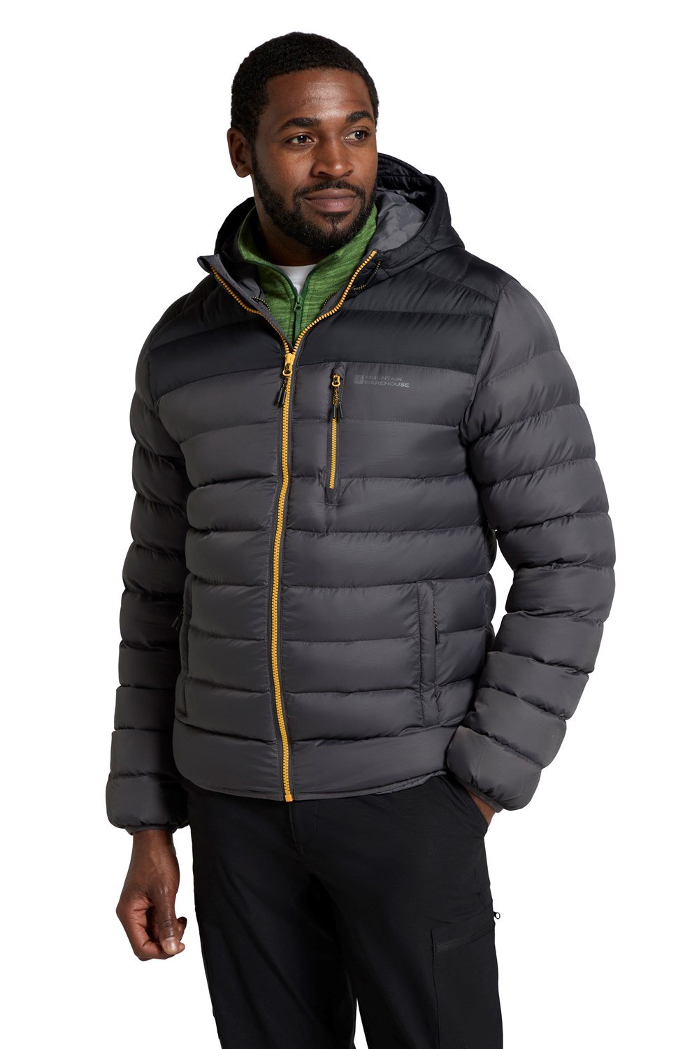 Mountain Warehouse Mens Padded Winter Jacket Water-resistant Lightweight Coat - Picture 28 of 58