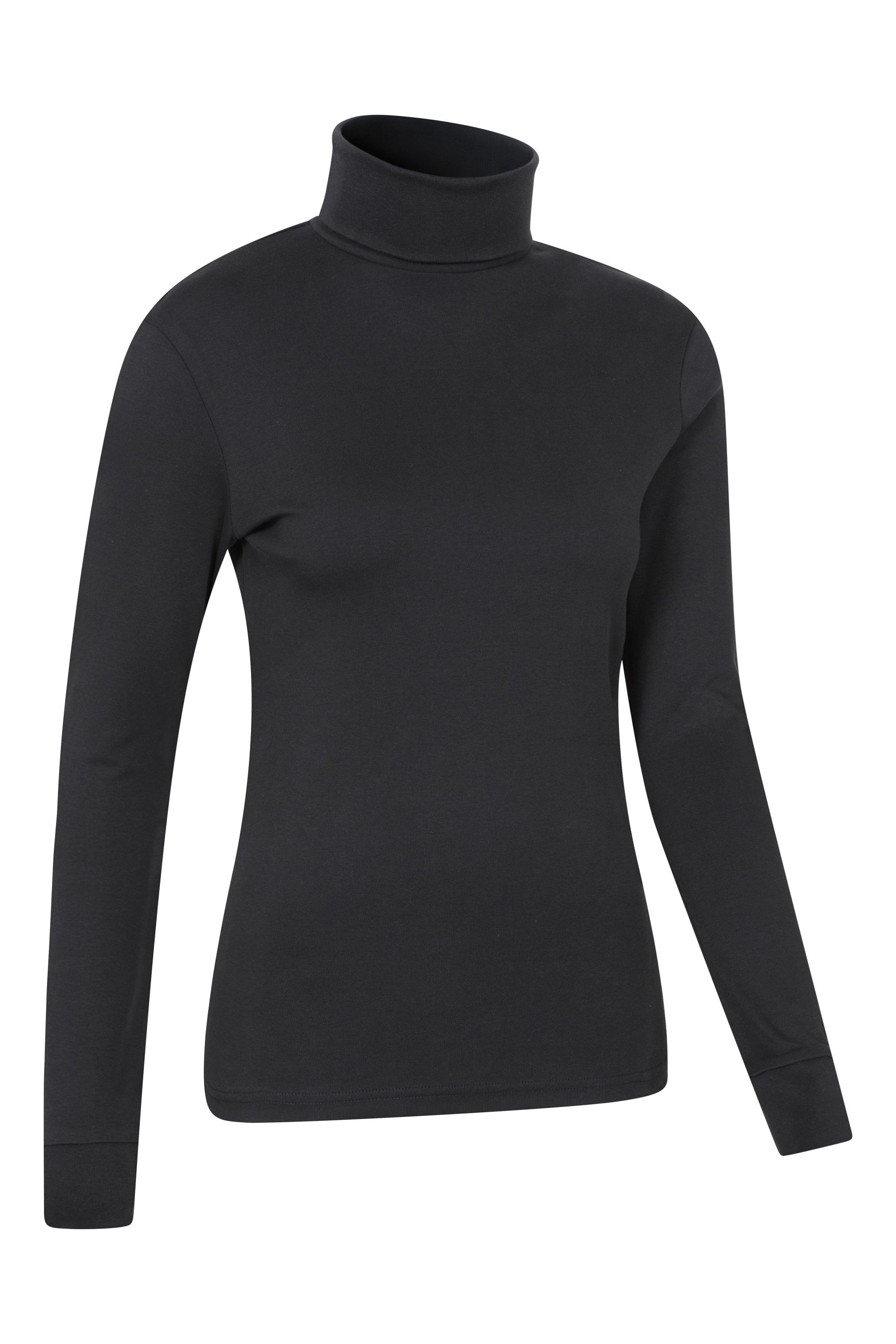 Meribel Womens Cotton Roll Neck Top