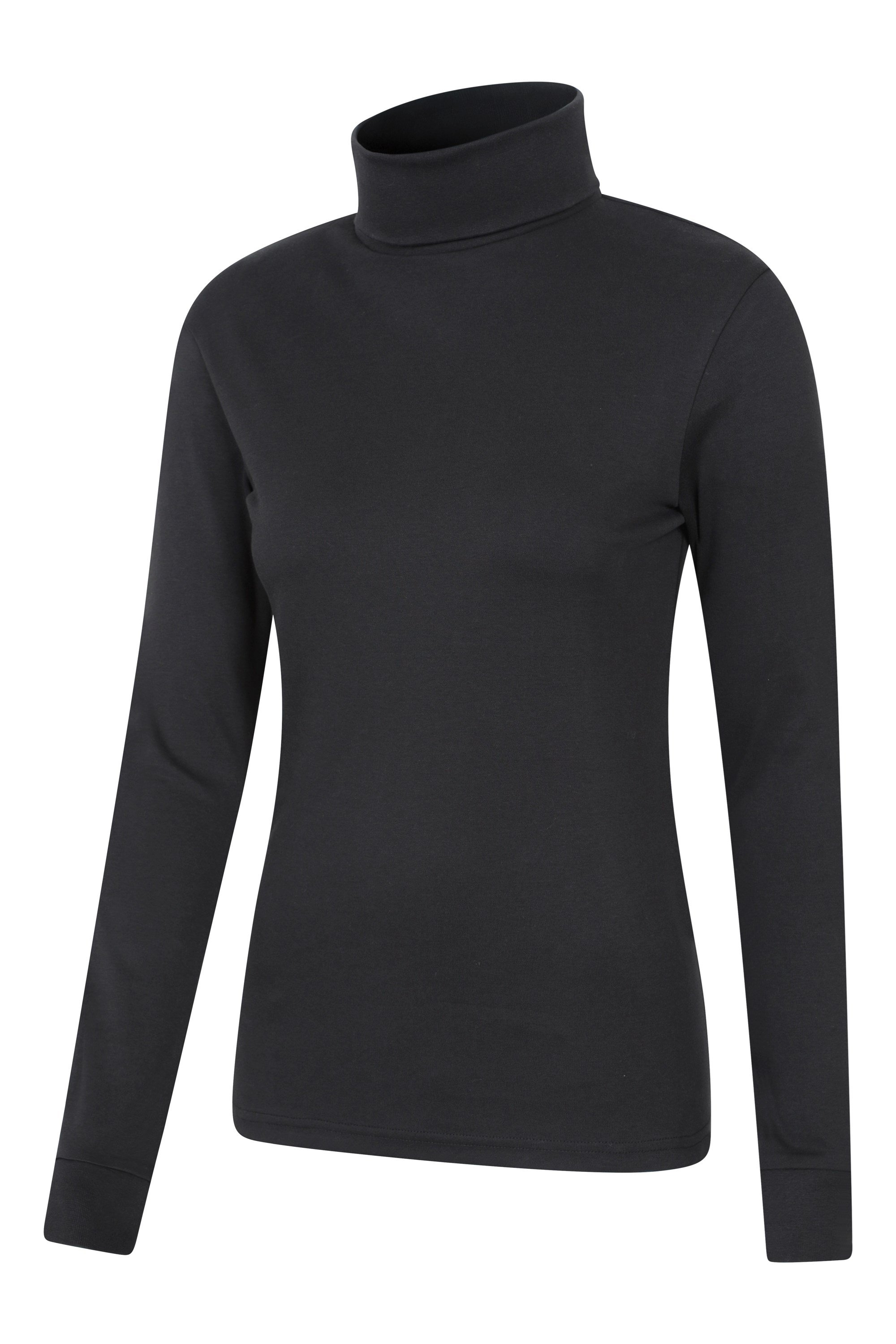 Meribel Womens Cotton Roll Neck Top