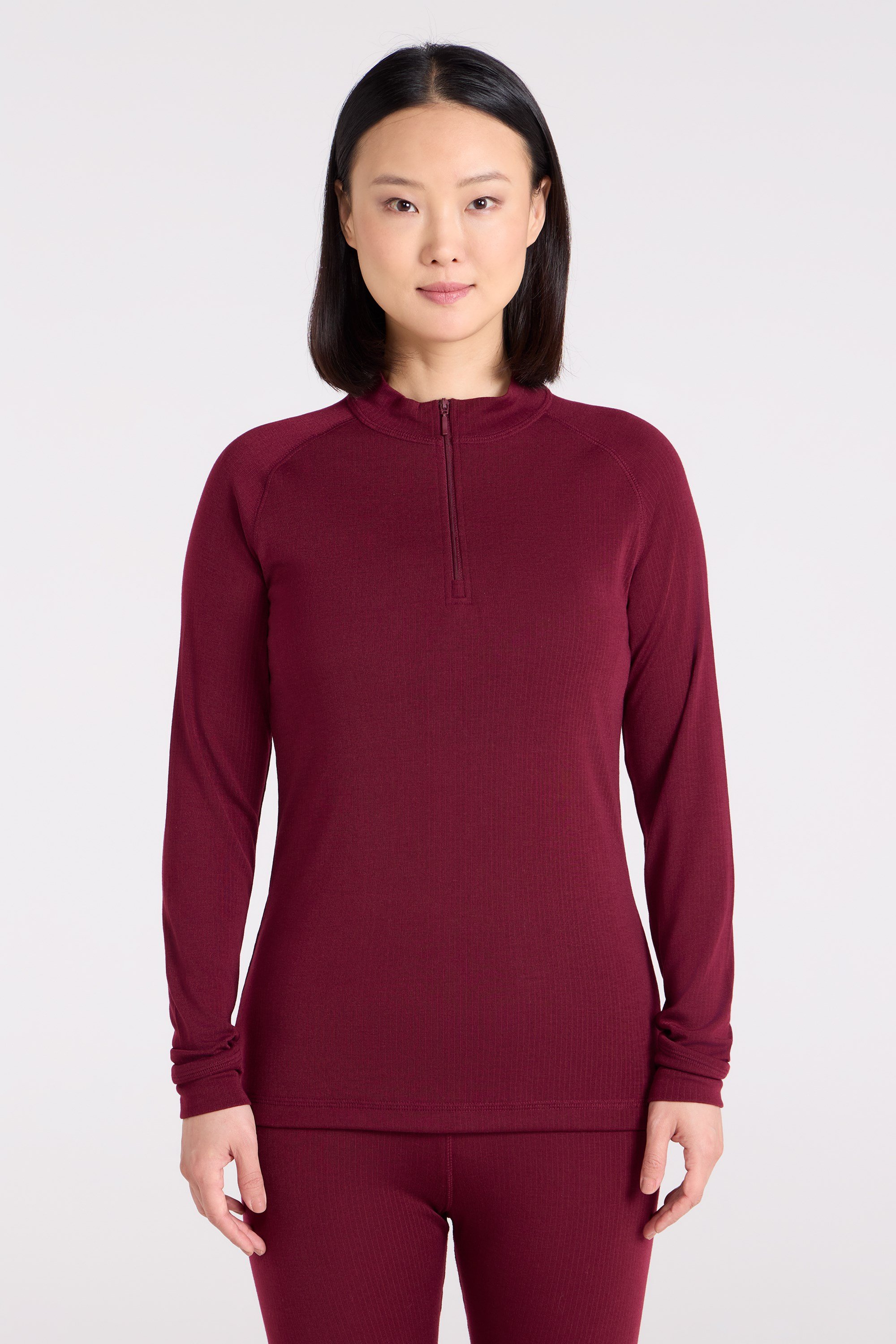 Talus Womens Long Sleeved Zip Neck Top