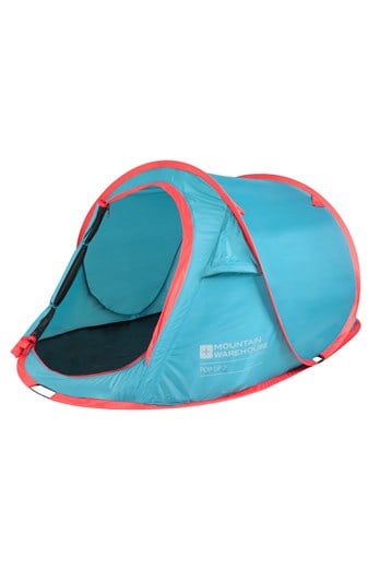 Pop-Up Single Skin 2 Man Tent  Light Blue