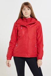 Bracken Melange Womens 3 in 1 Jacket Active Red