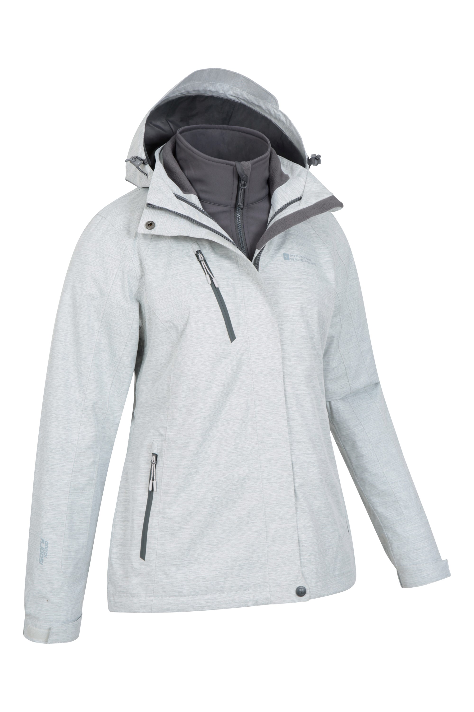Bracken melange 3 outlet in 1 womens jacket