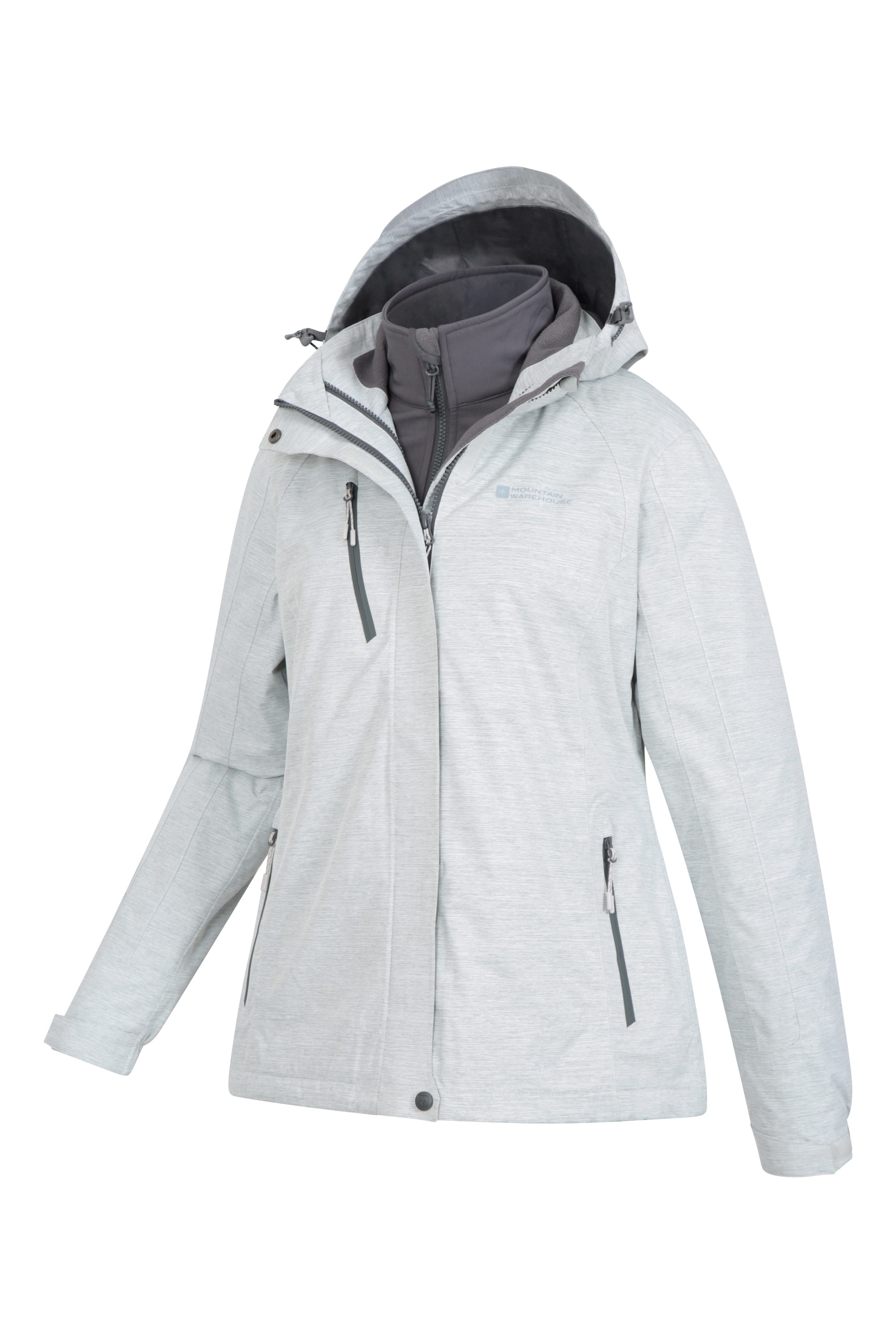 Bracken melange 3 new arrivals in 1 womens jacket