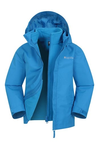 Fell Kids Water-Resistant 3 In 1 Jacket Bright Blue