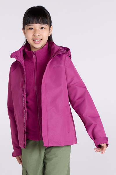Fell Kids Water-Resistant 3 In 1 Jacket - Pink