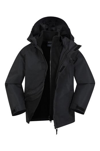 Fell Kids Water-Resistant 3 In 1 Jacket Black