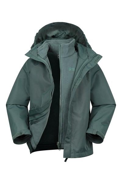 Fell Kids Water-Resistant 3 In 1 Jacket - Green