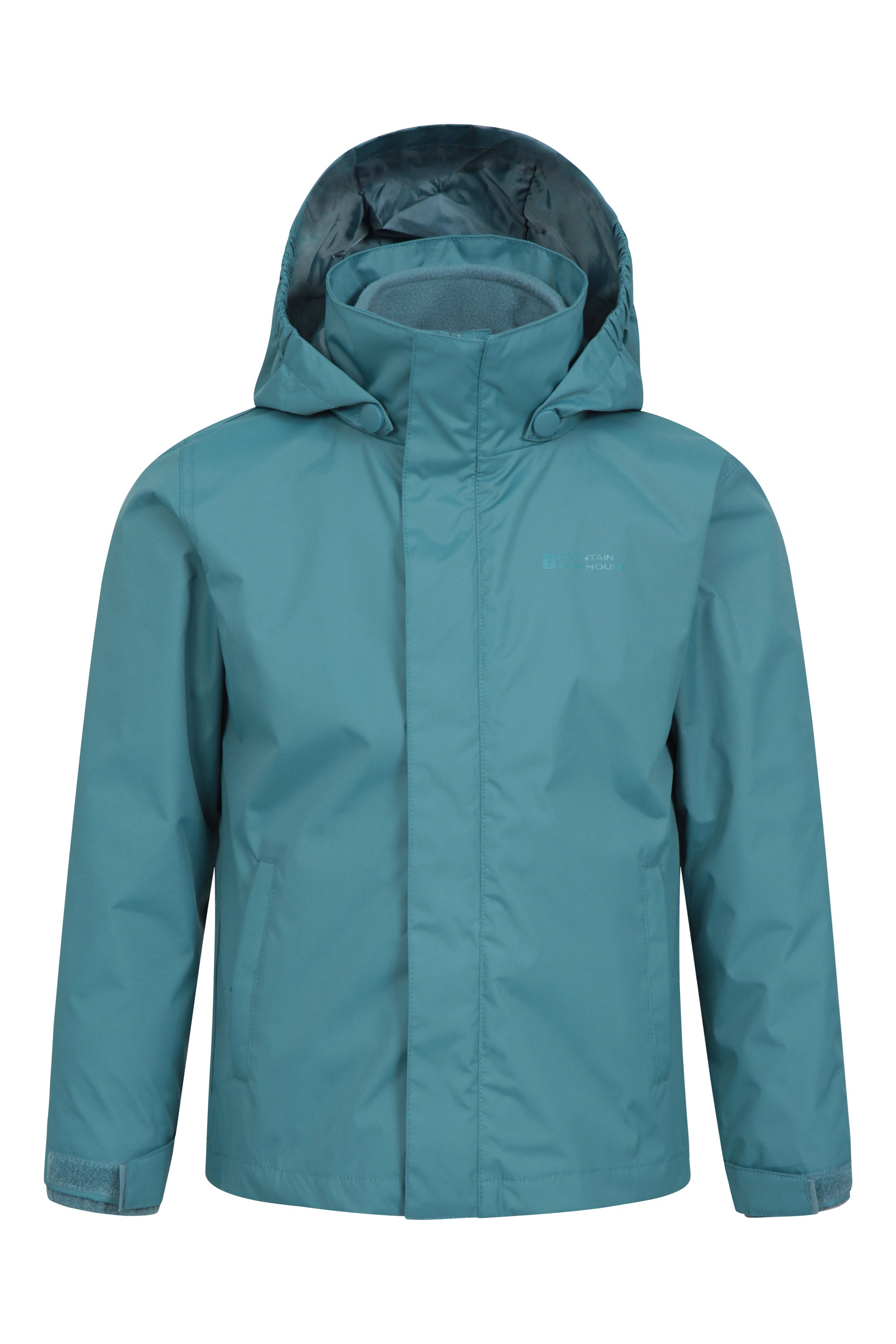 100% Cotton Walking Best for Outdoors Breathable Rain Jacket Hiking 2 Front Zip Pockets Raincoat Mountain Warehouse  Kids Cotton Boys Waterproof Jacket