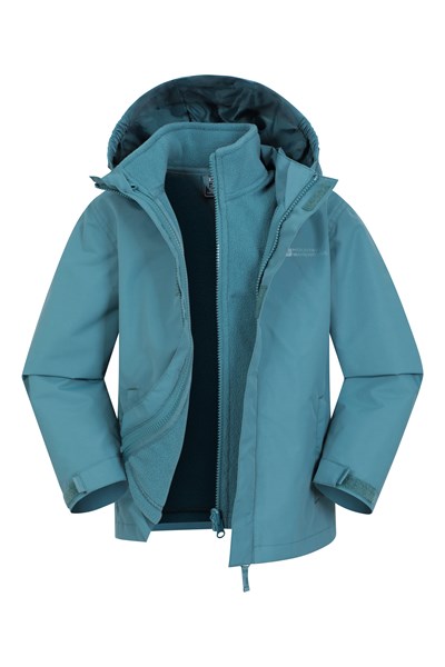 Fell Kids Water-Resistant 3 In 1 Jacket - Teal