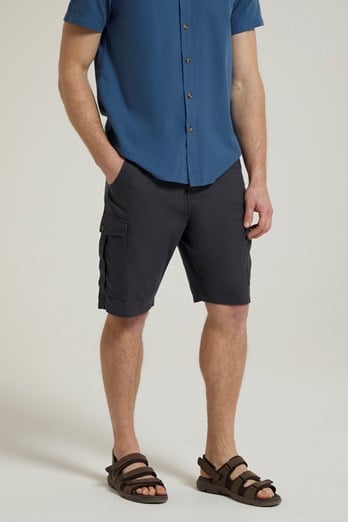 Lakeside Mens Cargo Shorts Dark Grey