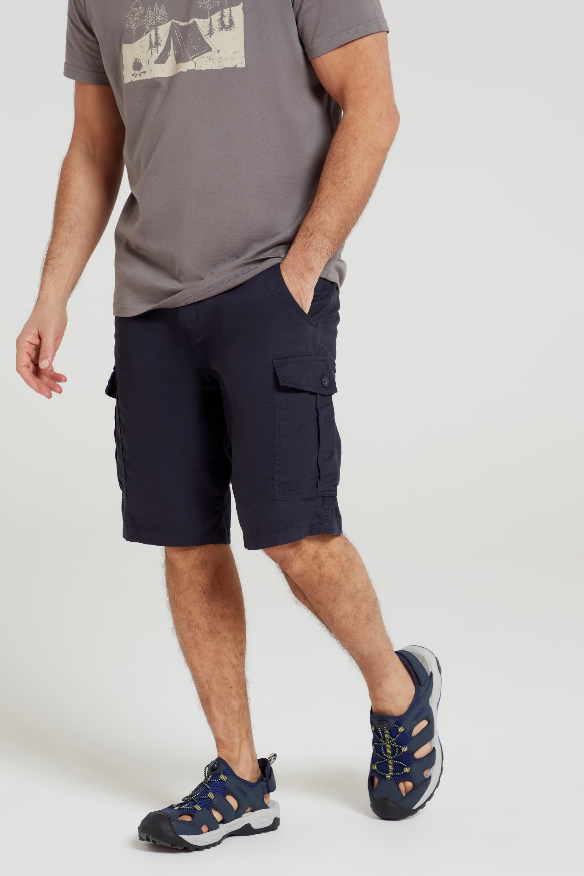 Mens Casual Work Cargo Shorts Summer Half Pant Walking Shorts Work