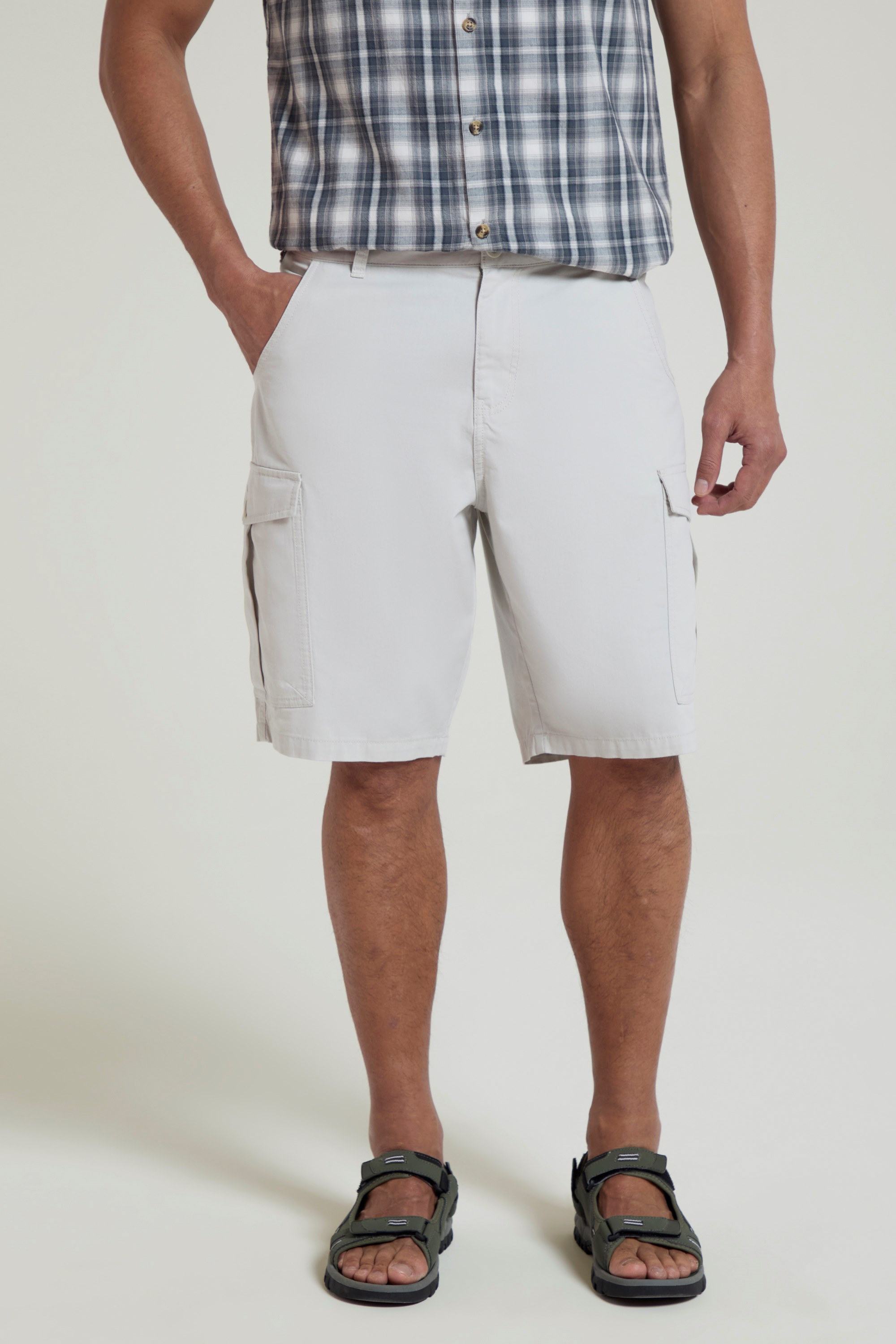 Lakeside Mens Cargo Shorts - Off White
