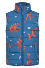 Rocko Kids Printed Padded Vest Bright Blue