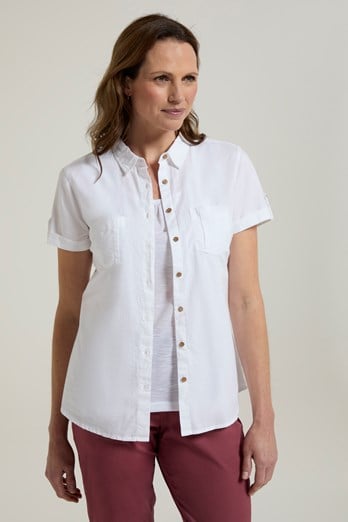Coconut Short Sleeve Womens Shirt White
