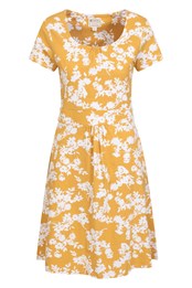 Orchid Patterned Womens UV Dress Mustard