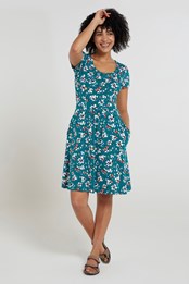Orchid Patterned Womens UV Dress Teal