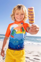 Camiseta Protección Solar Niños Azul Mar del Sur