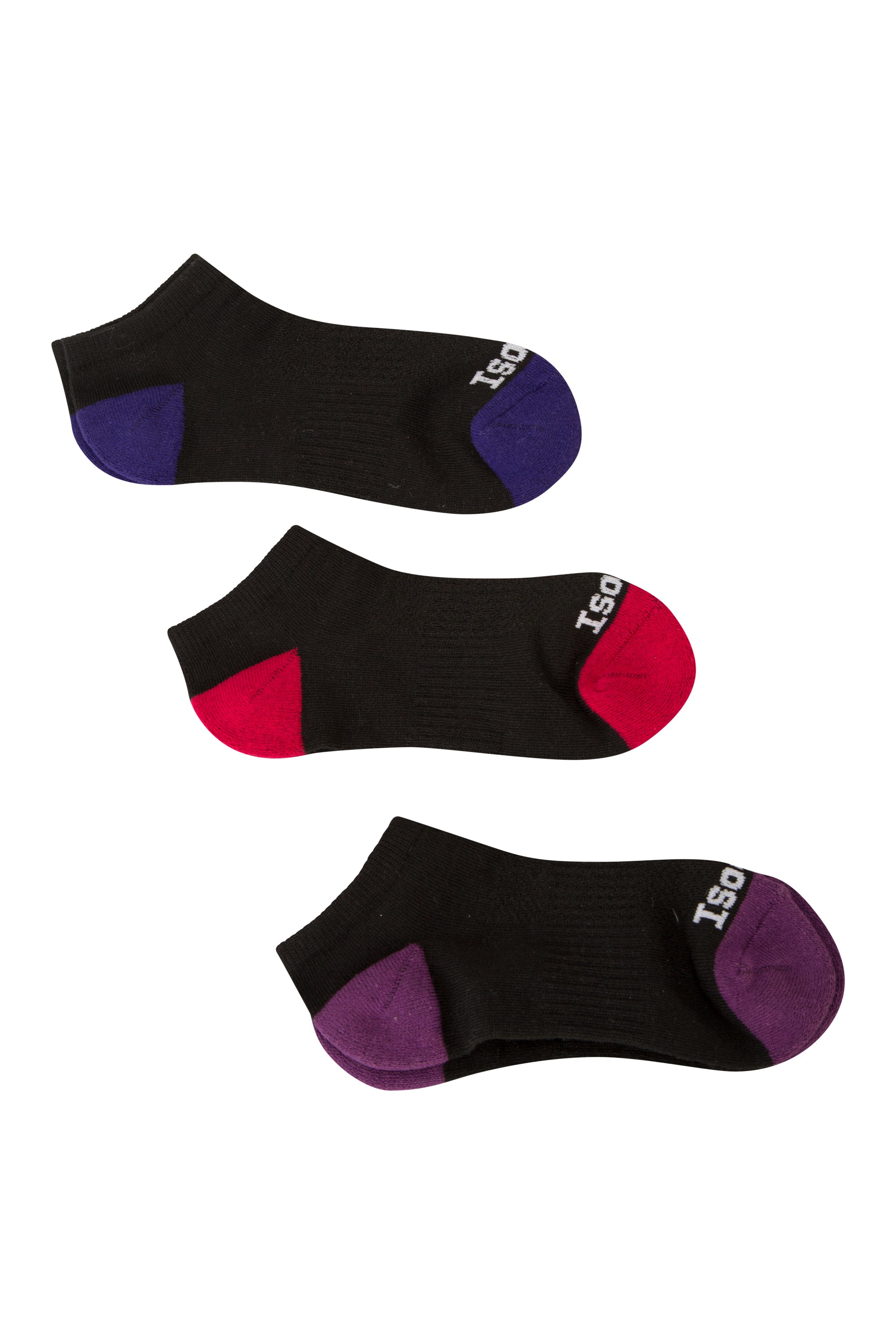 Isocool Trainer Socks - 3Pk - Black