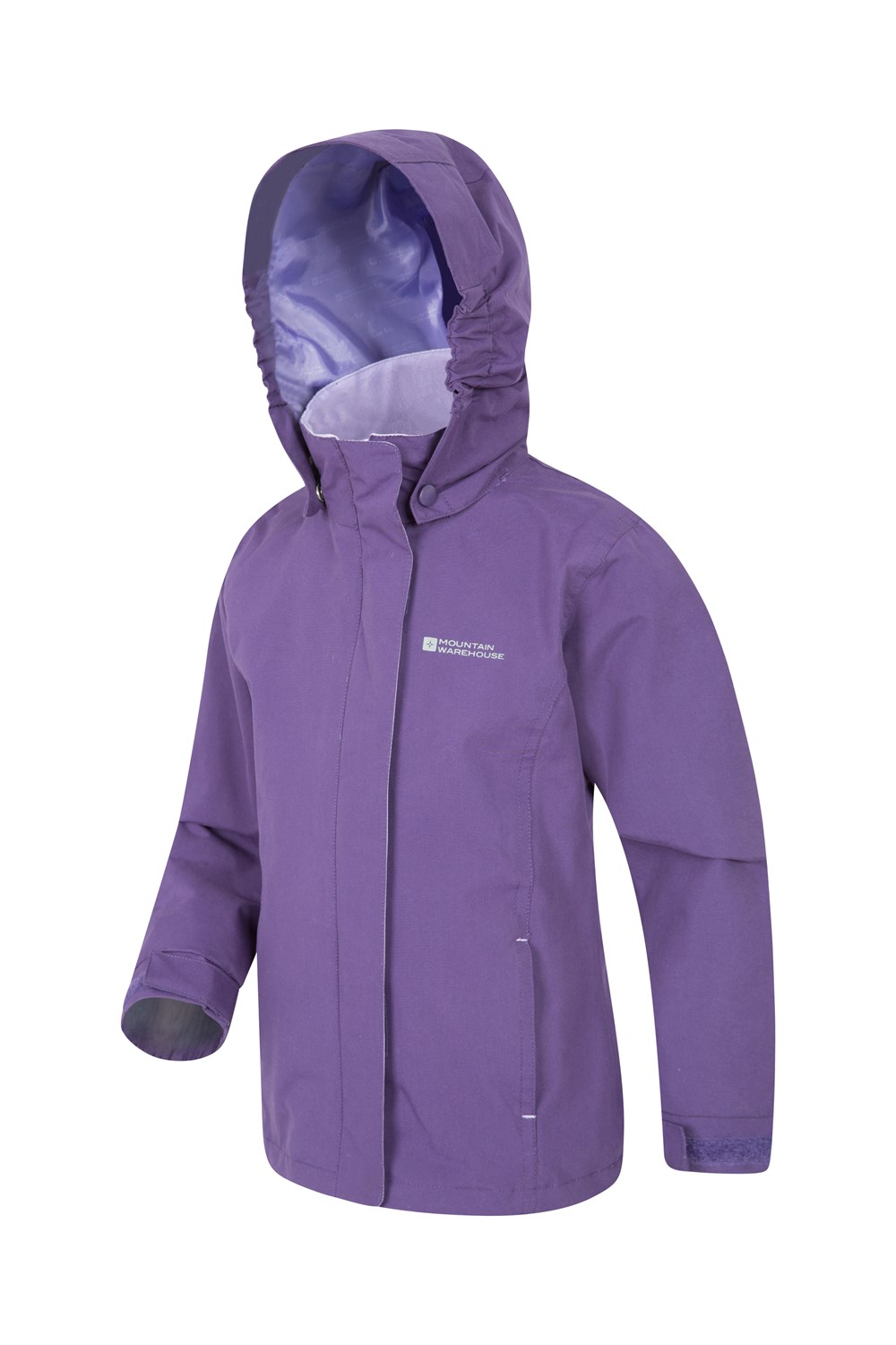 Mountain Warehouse Girls Waterproof Jacket Fleece Lined Collar with ...