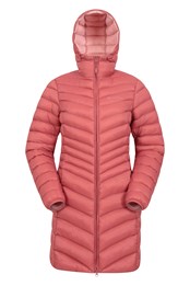 Florence Womens Long Padded Jacket Rust