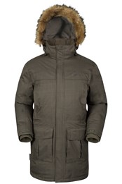 Antarctic Textured Mens Down Jacket  Khaki