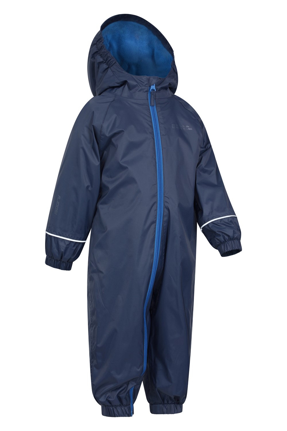 Mountain Warehouse Kids Rain Suit Childrens Fleece Waterproof Hooded Romper - Picture 17 of 33