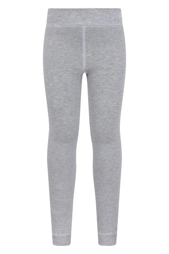 Kids Fluffy Fleece Lined Leggings Light Grey