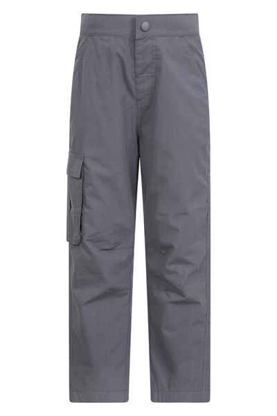 Kids Winter Trek Fleece Lined Trousers - Grey