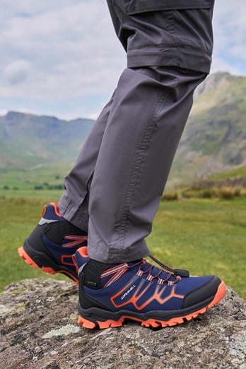 Softshell Kids Waterproof Walking Boots Petrol