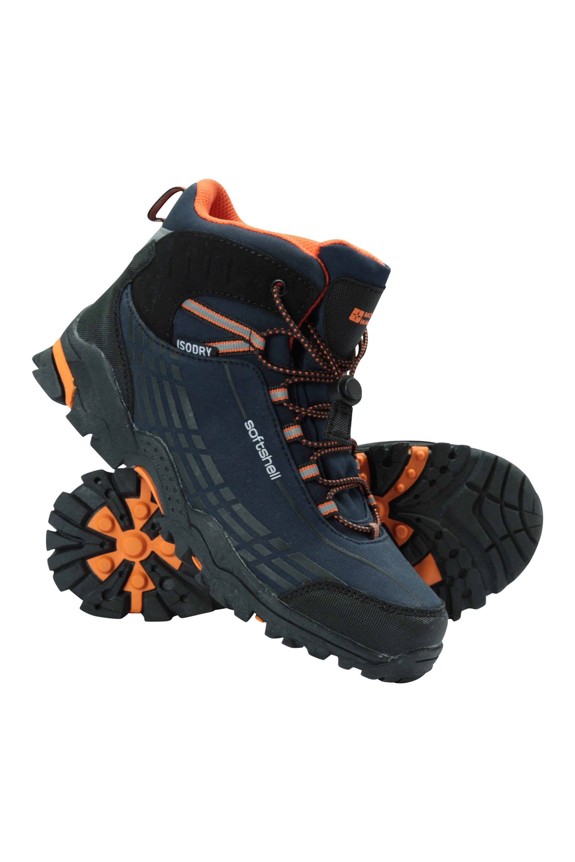 Softshell Kids Waterproof Walking Boots - Dark Grey