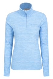 Snowdon Melange Womens Half-Zip Fleece Corn Blue