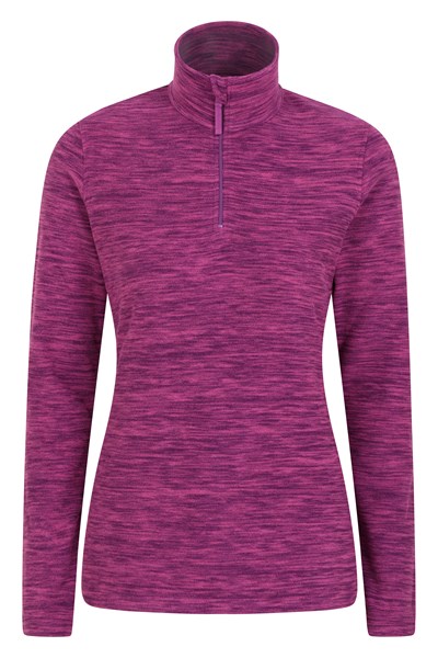 Snowdon Melange Womens Half-Zip Fleece - Purple