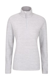 Snowdon Melange Womens Half-Zip Fleece Light Grey