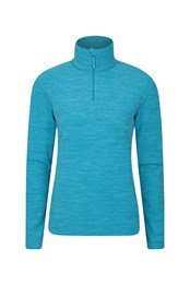 Snowdon Melange Womens Half-Zip Fleece Turquoise