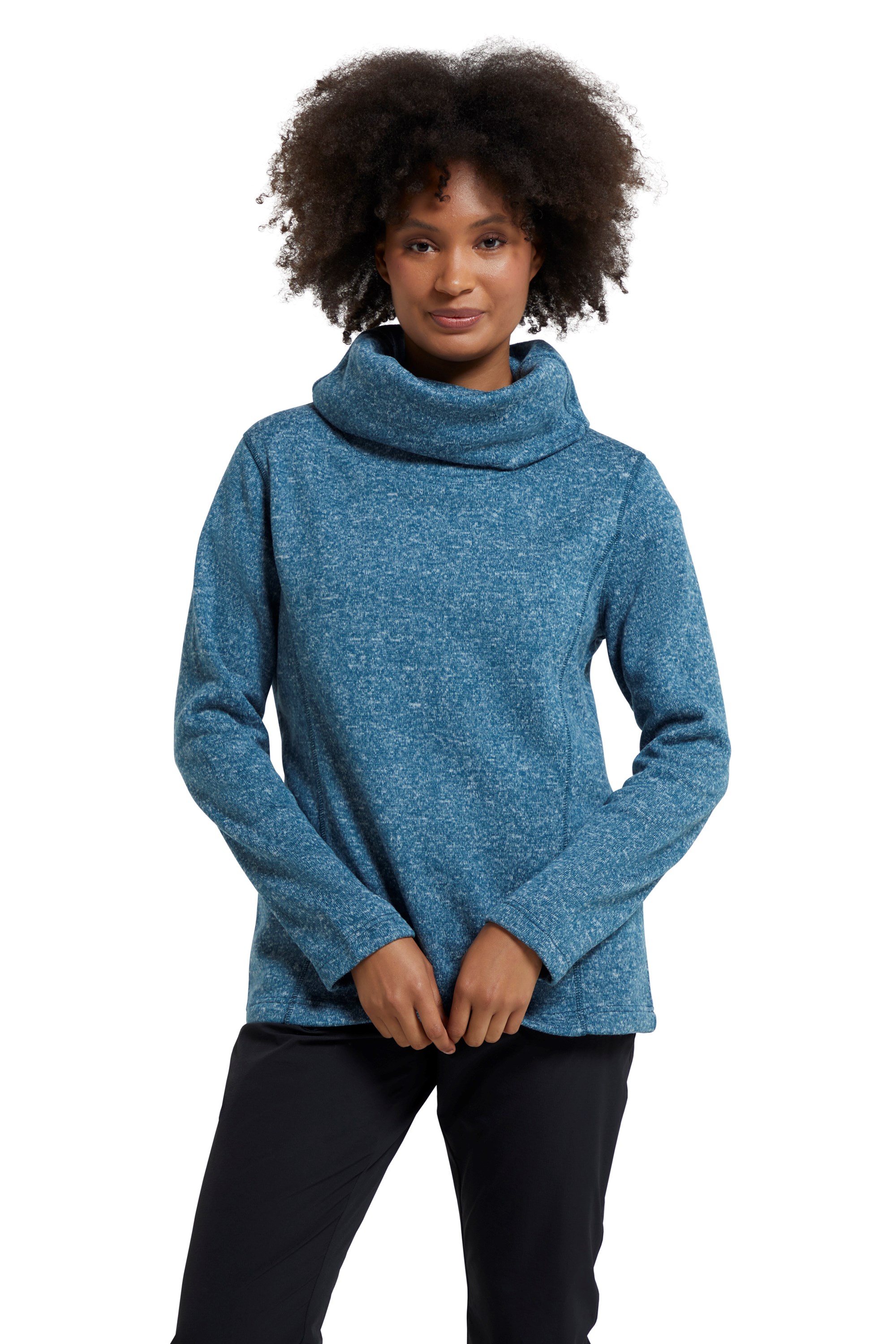Ladies cowl neck fleece tops outlet