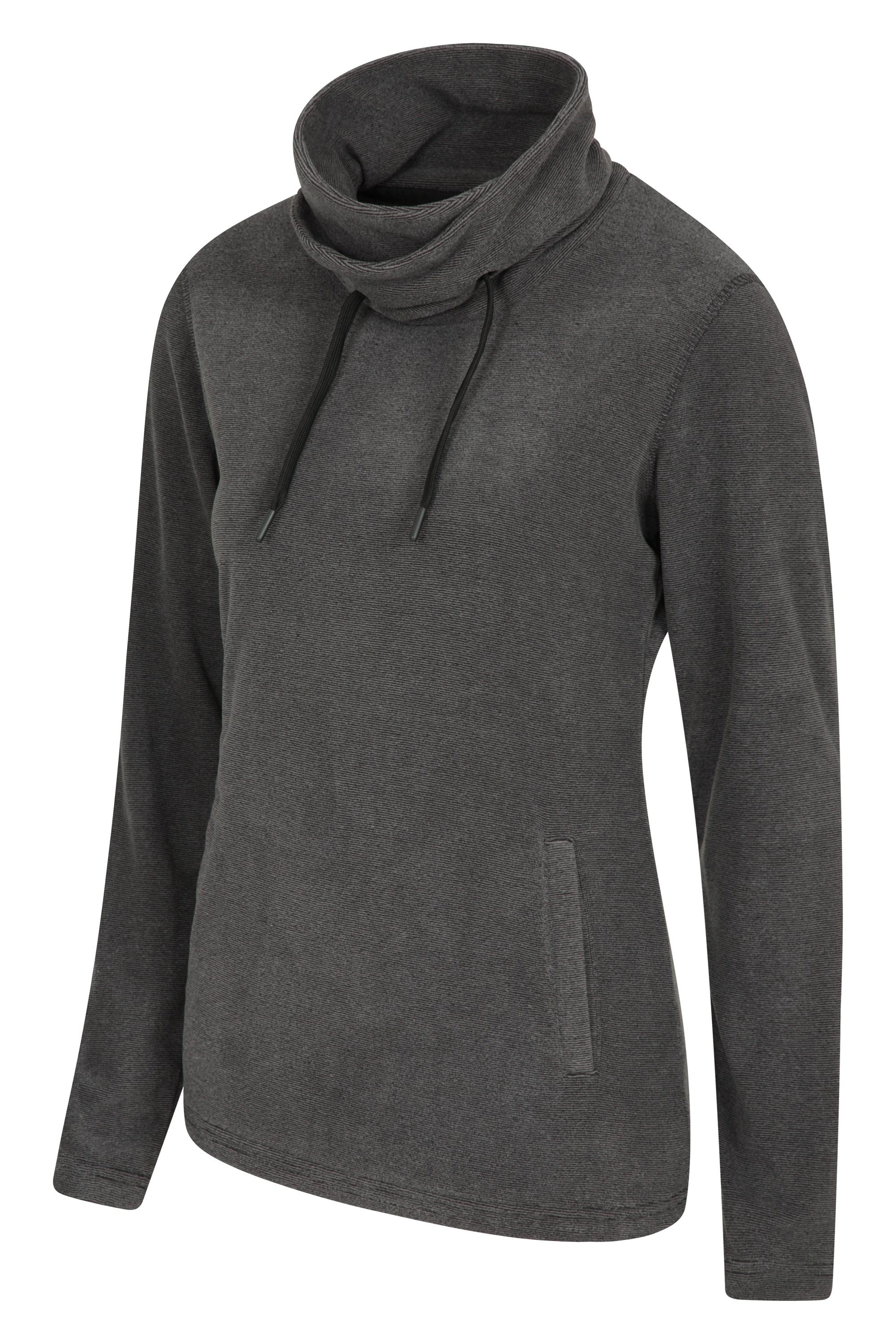  Dry Fit Running Pullover Womens - Fleece Cowl Neck Run Sweater  Jacket - Zip Pockets and Thumbholes Grey : Clothing, Shoes & Jewelry