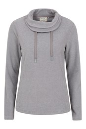 Hebridean Womens Cowl Neck Sweatshirt Dark Grey