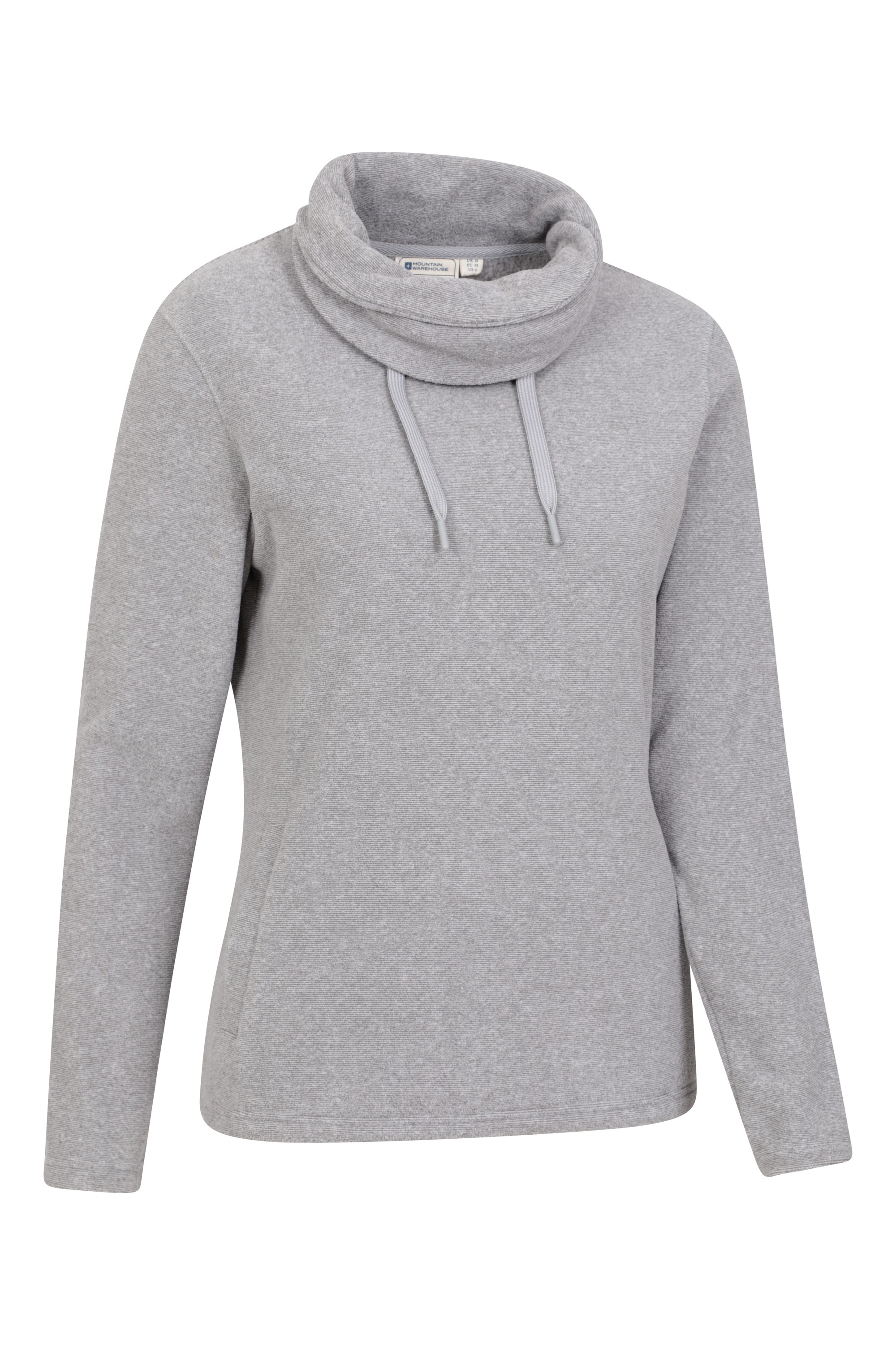  Dry Fit Running Pullover Womens - Fleece Cowl Neck Run Sweater  Jacket - Zip Pockets and Thumbholes Grey : Clothing, Shoes & Jewelry