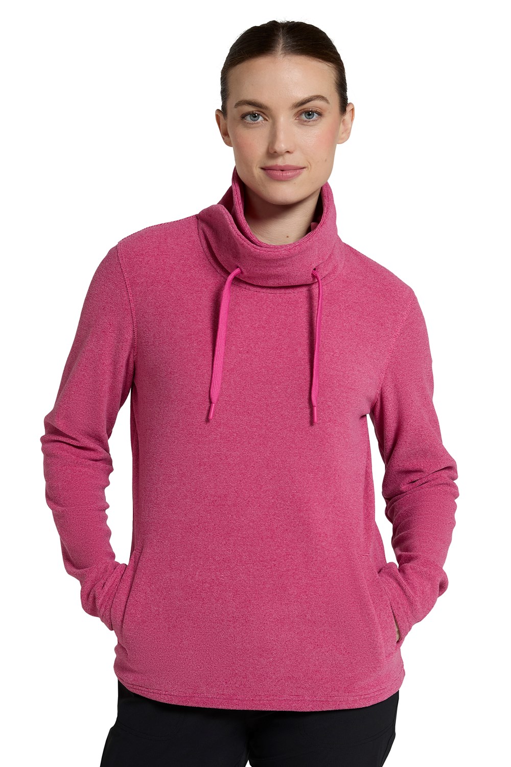 Mountain Warehouse Womens Hebridean Cowl Neck Ladies Fleece Antipill Sweater Top - Picture 44 of 66