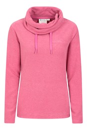 Hebridean Womens Cowl Neck Sweatshirt Dark Pink